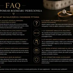 Obwód palca 6 cm jaki to rozmiar? Na stronie FAQ znajdziesz wskazówki, jak zmierzyć palec i dobrać idealny pierścionek.