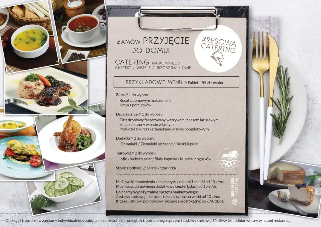 Kresowa Catering oferuje pyszne menu na wesele i inne przyjęcia. Zobacz przykładowe dania i zamów catering na swoje wydarzenie!
